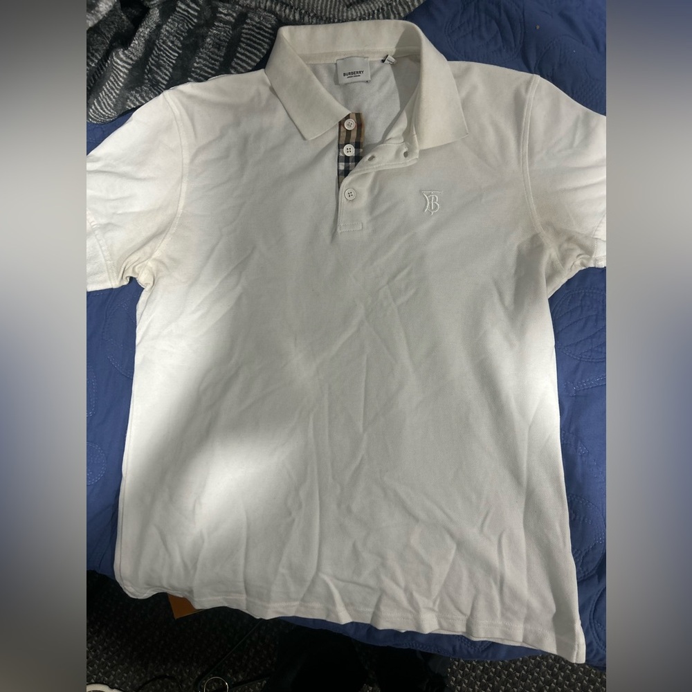 White Burberry Polo